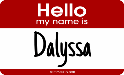Hello my name is Dalyssa png download