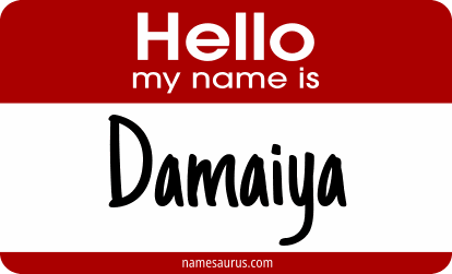 Hello my name is Damaiya png download