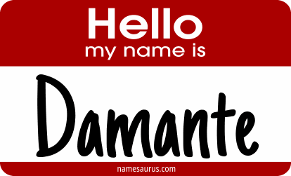 Hello my name is Damante png download