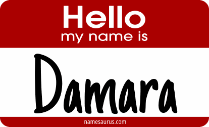 Hello my name is Damara png download