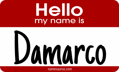Hello my name is Damarco png download