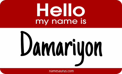 Hello my name is Damariyon png download