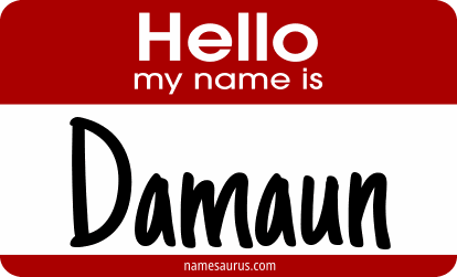 Hello my name is Damaun png download