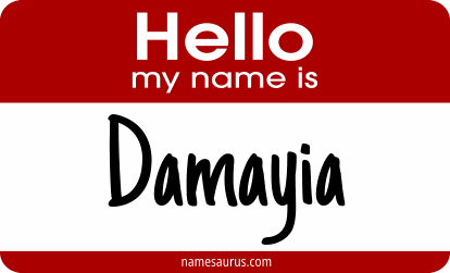 Hello my name is Damayia png download
