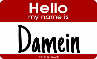 Hello my name is Damein png download
