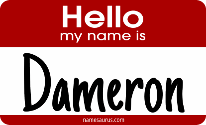 Hello my name is Dameron png download