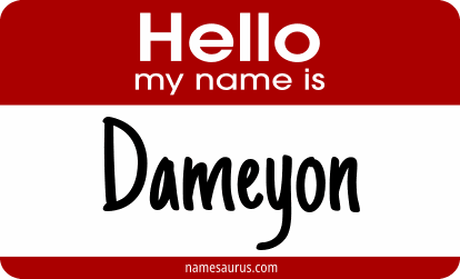 Hello my name is Dameyon png download