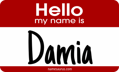 Hello my name is Damia png download