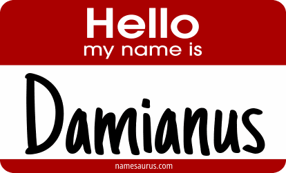 Hello my name is Damianus png download