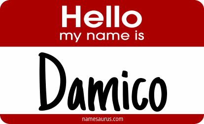 Hello my name is Damico png download
