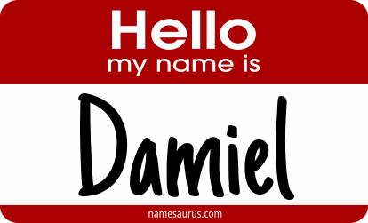 Hello my name is Damiel png download