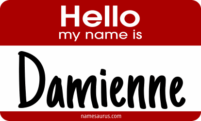 Hello my name is Damienne png download