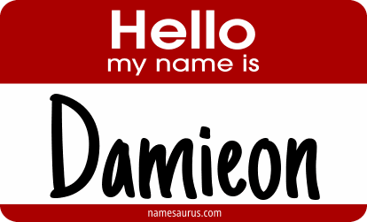 Hello my name is Damieon png download