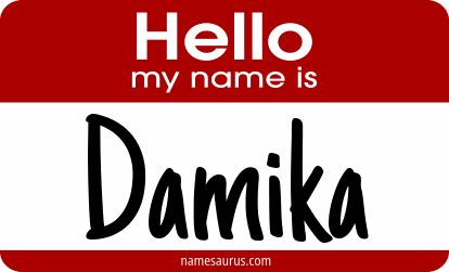 Hello my name is Damika png download