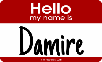 Hello my name is Damire png download