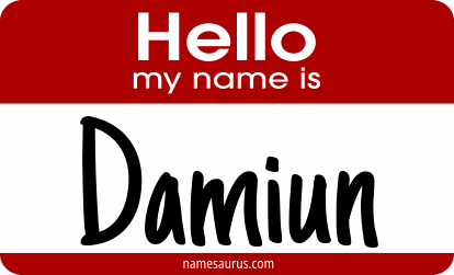 Hello my name is Damiun png download