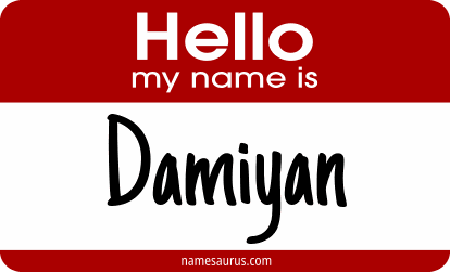 Hello my name is Damiyan png download