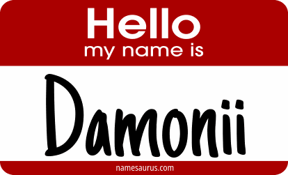 Hello my name is Damonii png download