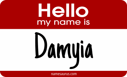 Hello my name is Damyia png download