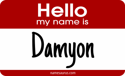 Hello my name is Damyon png download