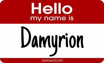 Hello my name is Damyrion png download