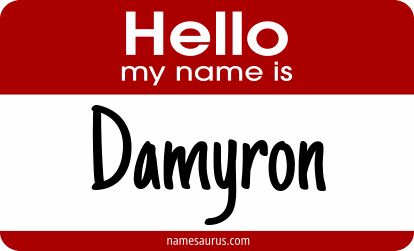 Hello my name is Damyron png download