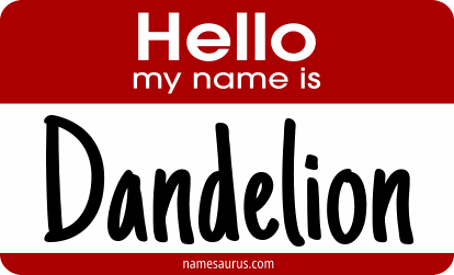 Hello my name is Dandelion png download