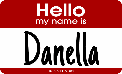 Hello my name is Danella png download