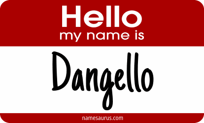 Hello my name is Dangello png download