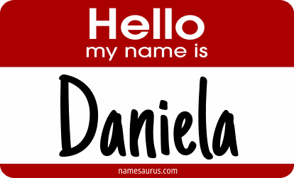 Hello my name is Daniela png download