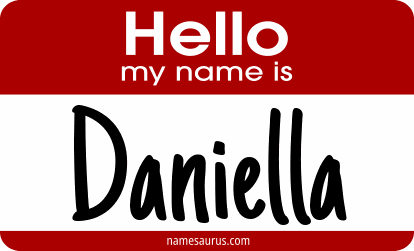 Hello my name is Daniella png download