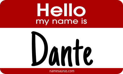 Hello my name is Dante png download