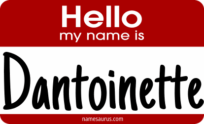 Hello my name is Dantoinette png download