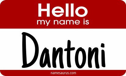 Hello my name is Dantoni png download