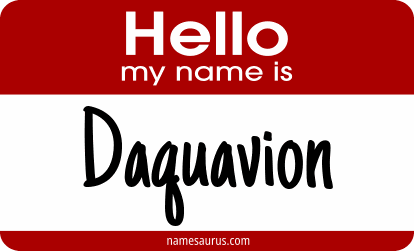 Hello my name is Daquavion png download