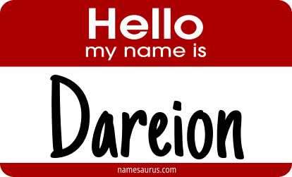 Hello my name is Dareion png download