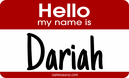 Hello my name is Dariah png download