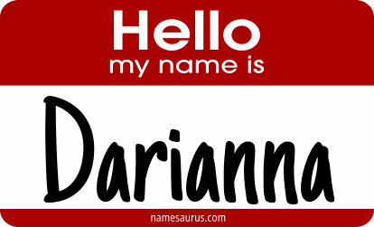 Hello my name is Darianna png download