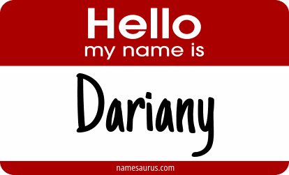 Hello my name is Dariany png download