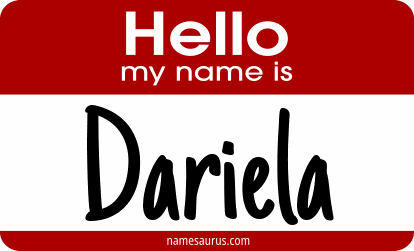 Hello my name is Dariela png download