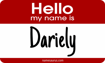 Hello my name is Dariely png download