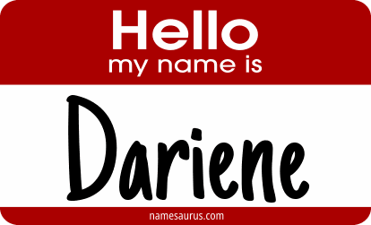Hello my name is Dariene png download