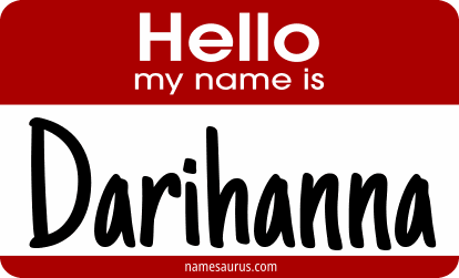 Hello my name is Darihanna png download