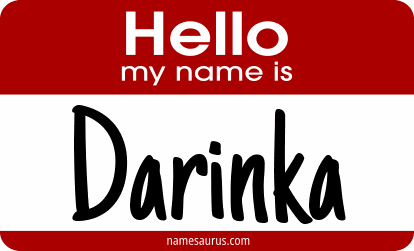 Hello my name is Darinka png download