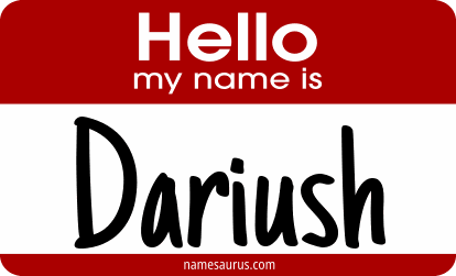 Hello my name is Dariush png download