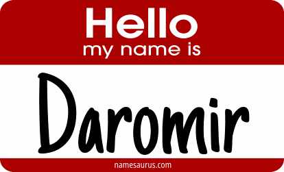 Hello my name is Daromir png download