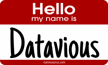 Hello my name is Datavious png download