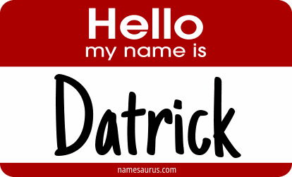 Hello my name is Datrick png download