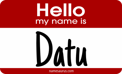Hello my name is Datu png download