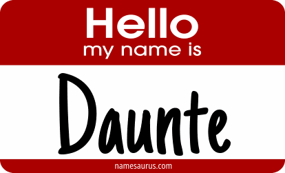 Hello my name is Daunte png download
